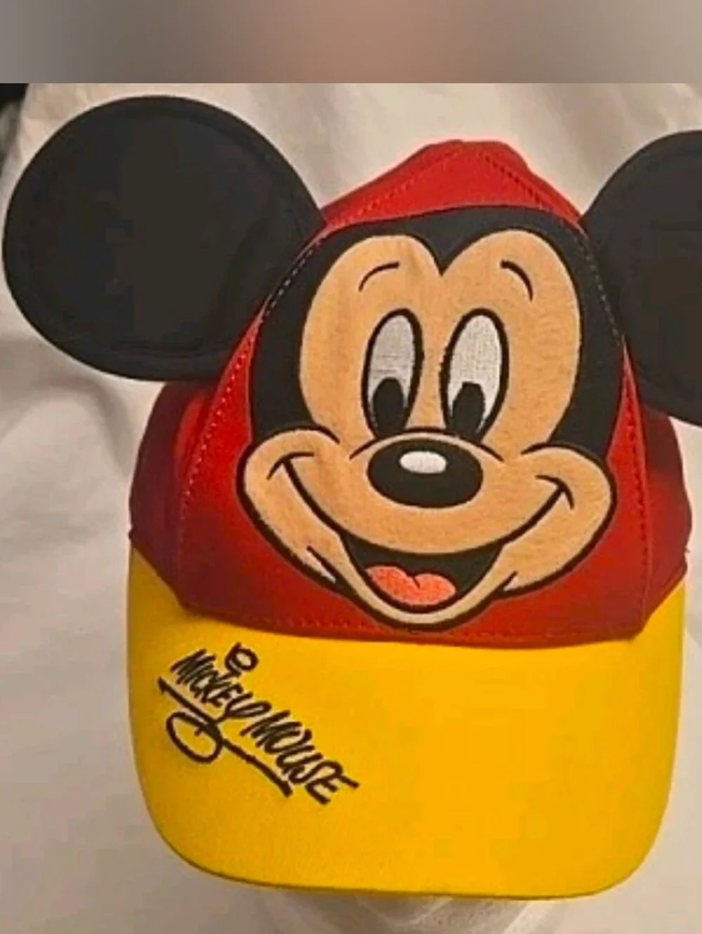 Mickey Disney Parks Red and Black Toddler Cap
